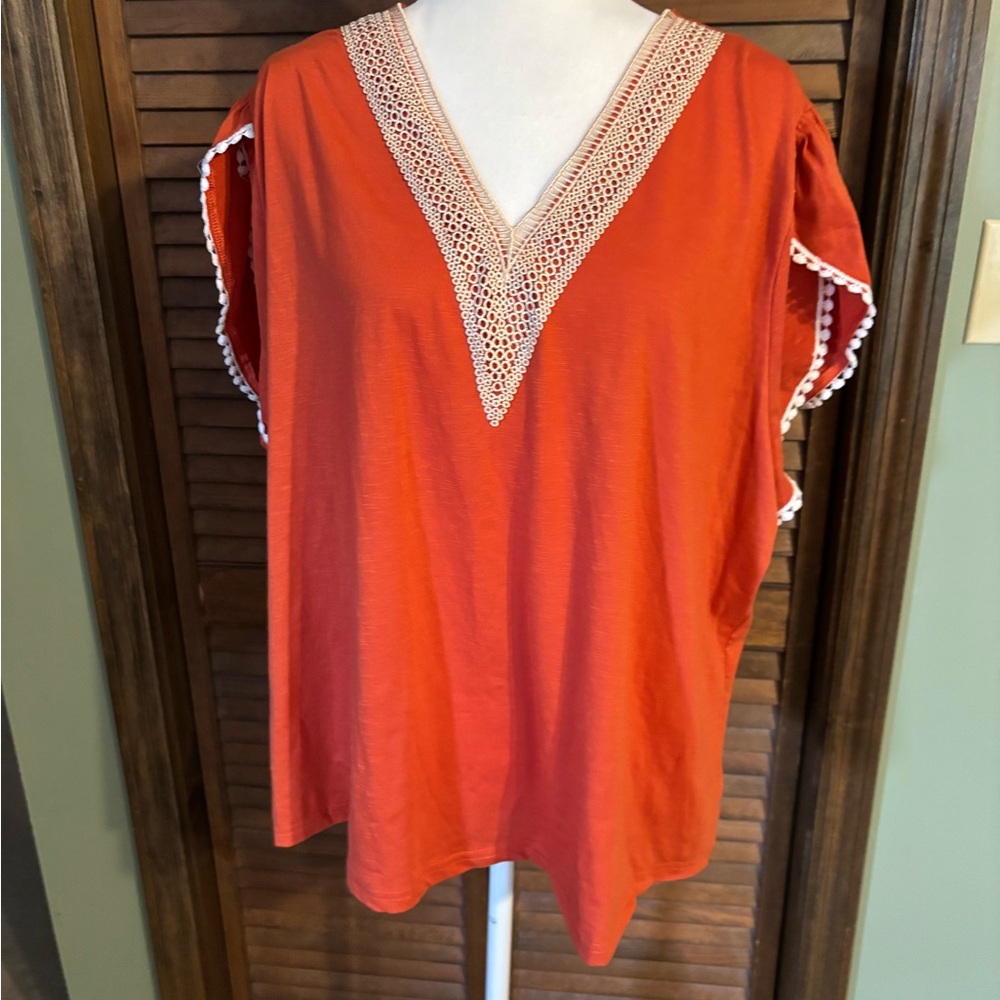 SHEIN Flutter Sleeve Top
